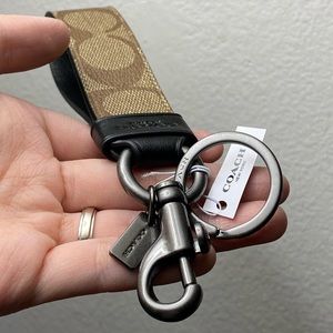 COPY - Coach Large Loop Key Fob In Signature Canvas